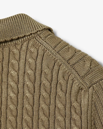 Pullover Runway mit Polokragen und Zopfmuster
