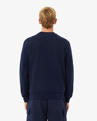 Fleece-Sweatshirt mit Logo-Einfassung