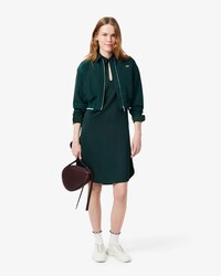 Hemdkleid aus flie&szlig;endem Krepp mit Kragen