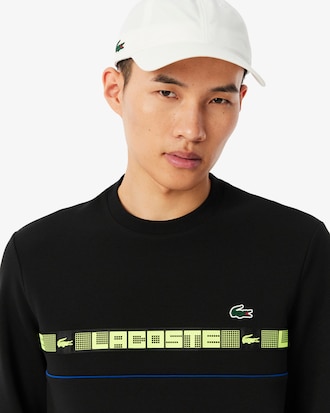 Tennis-Sweatshirt mit Branding-Streifen