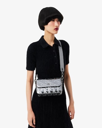 Metallic-Schultertasche