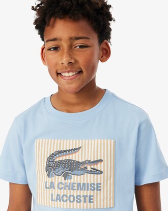 T-Shirt aus Baumwolle mit Badge-Akzent
