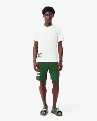 Loungewear-Pyjamashorts aus Fleece, Straight Cut
