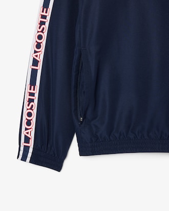 Colorblock-Sportjacke mit Logo-Streifen