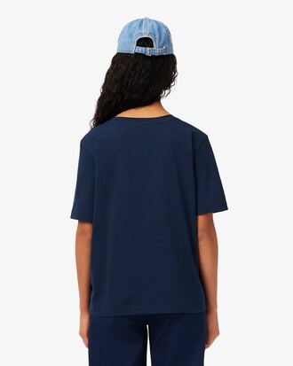 Relaxed Fit-T-Shirt aus weicher Baumwolle mit V-Ausschnitt