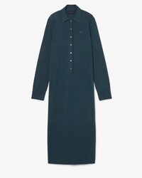 Runway Maxikleid aus Merinowollgemisch mit Polokragen