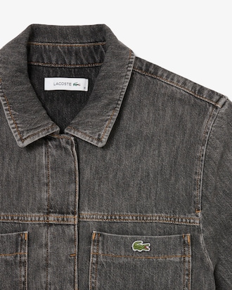 Denim-Kleid mit kurzen &Auml;rmeln