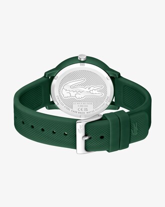 LACOSTE MOVE 12.12 Dreizeigeruhr aus khakifarbenem Silikon