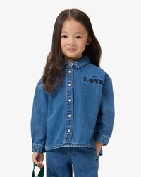 Denim-Hemd mit Badge-Akzent