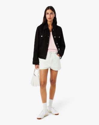 Nahtloser Pullover mit V-Ausschnitt