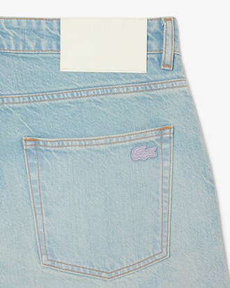 Straight Fit-Jeans aus Denim mit Landschaftsmotiv