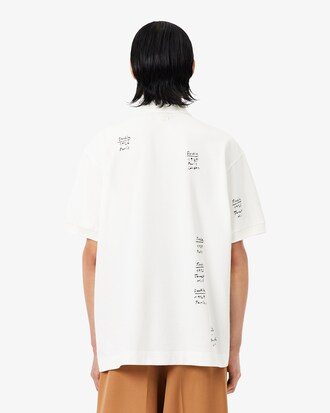 Loose Fit-Polohemd Runway mit grafischem Piqué