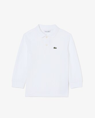 Polohemd aus Petit Piqué mit langen Ärmeln