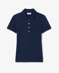 Slim Fit Damen LACOSTE Poloshirt aus Stretch-Baumwoll-Piqu&eacute;