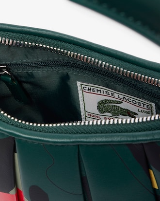 Kleine Runway Lenglen Tasche aus Leder mit Krokodil-Print