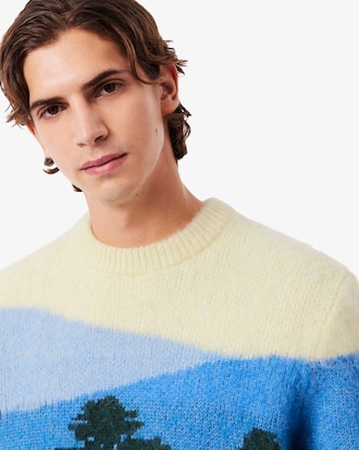 Pullover aus Alpakawolle mit Landschaftsmotiv