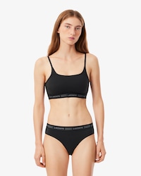 Bralette aus Mikrofaser mit gewelltem Bund