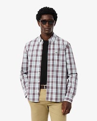 Kariertes Regular Fit-Hemd aus Popeline