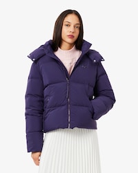 Relaxed Fit-Daunenjacken aus Wolle mit Kapuze