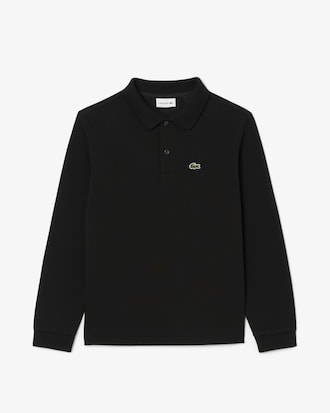 Polohemd aus Petit Piqué mit langen Ärmeln