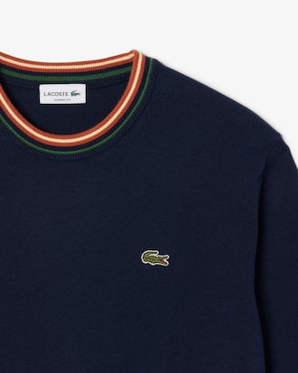 Gestreifter Pullover aus Baumwollstrick