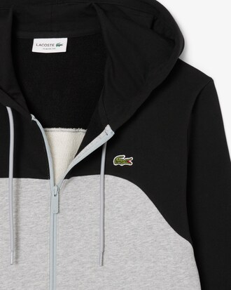 Hoodie mit Rei&szlig;verschluss und Colorblock-Design