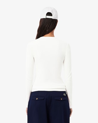 Slim Fit-T-Shirt aus gerippter Baumwolle