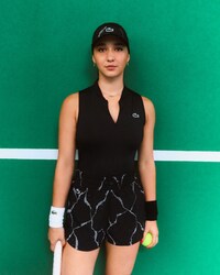 &Auml;rmelloses Tennis-Polohemd aus Stretch-Materialmix
