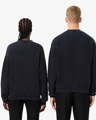 Loose Fit-Sweatshirt aus Fleece mit verwaschenem Effekt