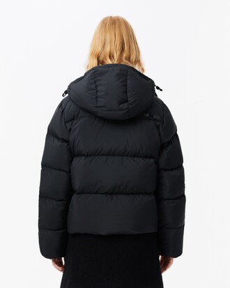 Relaxed Fit-Daunenjacken aus Wolle mit Kapuze