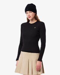 Slim Fit-T-Shirt aus gerippter Baumwolle