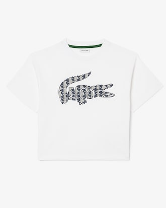T-Shirt aus Baumwolle mit Monogramm-Print