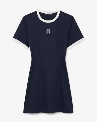 T-Shirt-Kleid aus Baumwolle mit Badge-Akzent