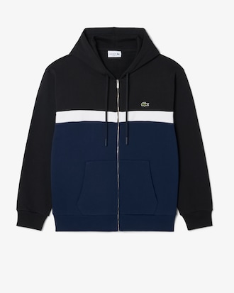 Hoodie mit Rei&szlig;verschluss und Colorblock-Design