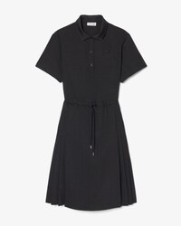 Polokleid mit Falten aus Wollmischgewebe