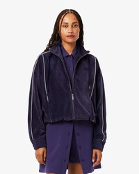 Übergroßes Sweatshirt aus Velours mit Reißverschluss