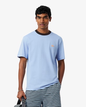 Classic Fit-T-Shirt aus Baumwolle mit Colorblock-Design