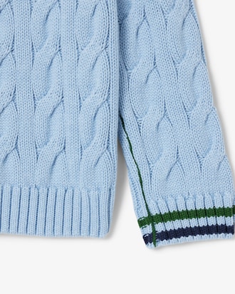 Pullover aus Wolle und Baumwolle mit Rundhalsausschnitt