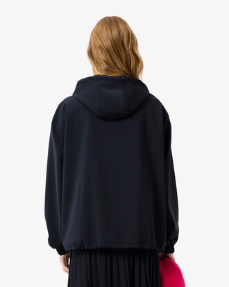 &Uuml;bergro&szlig;e Popover-Jacke aus Wollmischgewebe