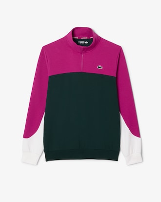 Sportliches Sweatshirt mit Quarter Zip und Colorblock-Design