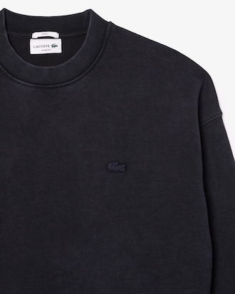 Loose Fit-Sweatshirt aus Fleece mit verwaschenem Effekt