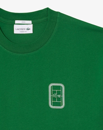 T-Shirt aus Baumwolljersey mit Tennis-Print