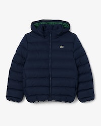 Puffer-Jacke aus Diamant-Taft mit Kapuze