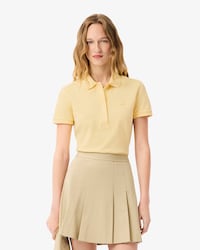 Slim Fit Damen LACOSTE Poloshirt aus Stretch-Baumwoll-Piqué