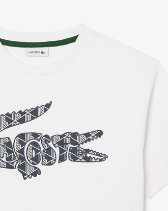 T-Shirt aus Baumwolle mit Monogramm-Print