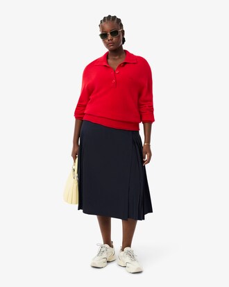 Mittellanger Faltenrock zum Wickeln