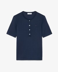 Gl&auml;nzendes Slim Fit-T-Shirt aus Piqu&eacute;