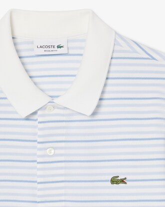 Gestreiftes Classic Fit-Polohemd aus Petit Piqu&eacute;