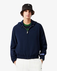 Jacke aus Flanell-Baumwollgemisch mit Kapuze