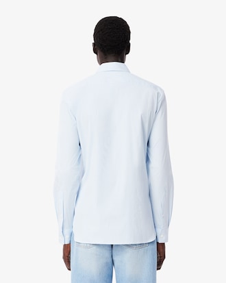 Slim Fit-Hemd aus gestreifter Stretch-Popeline